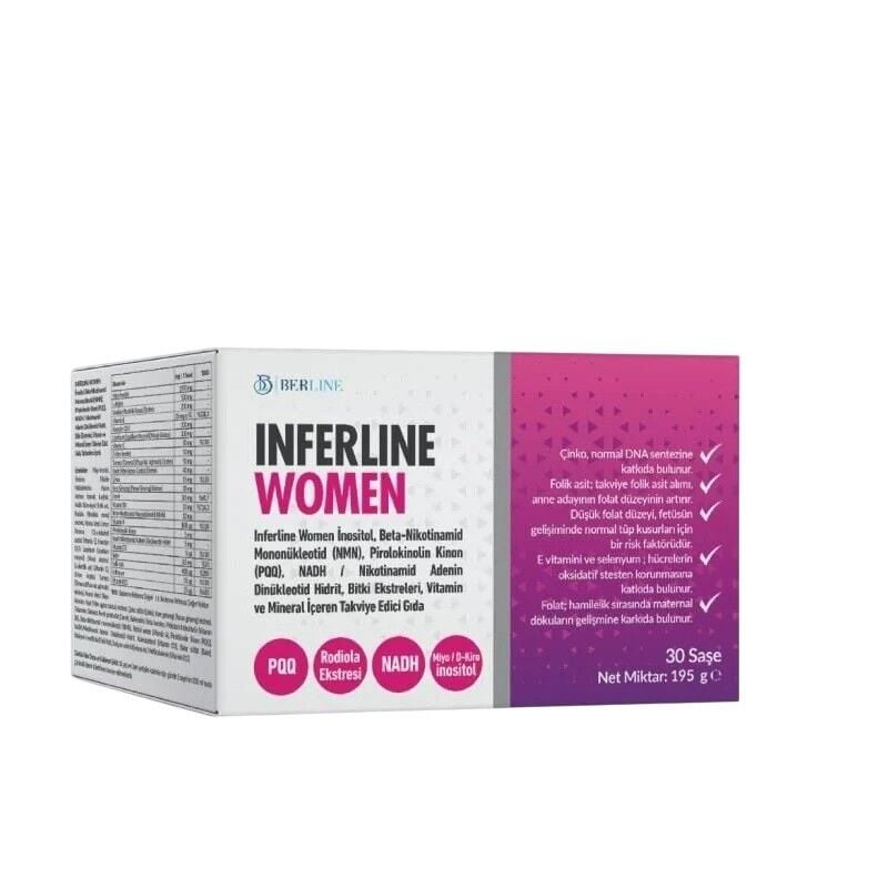 Berline Ilac Inferline Women NMN & PQQ Supplement 30 Sachets