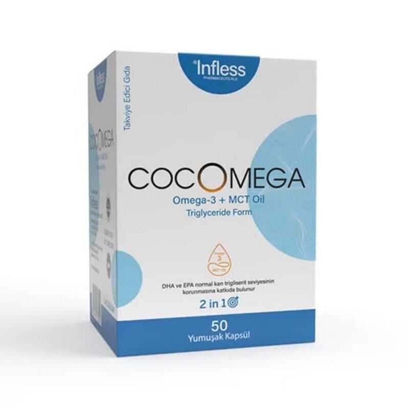 Infless Cocomega Omega-3 & MCT Oil Supplement 50 Capsules