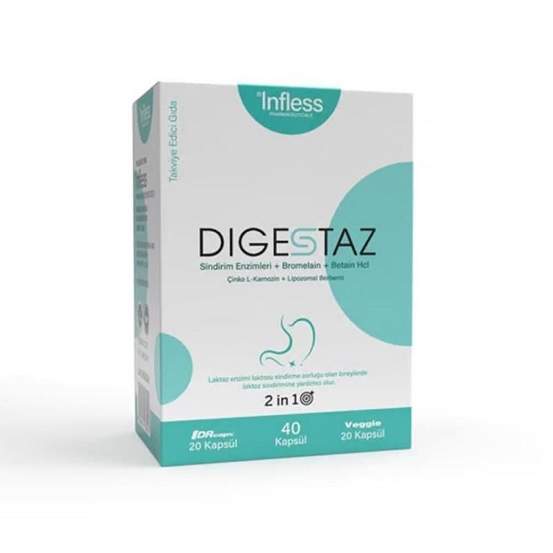 Infless Digestaz Digestive Support Supplement 40 Capsules
