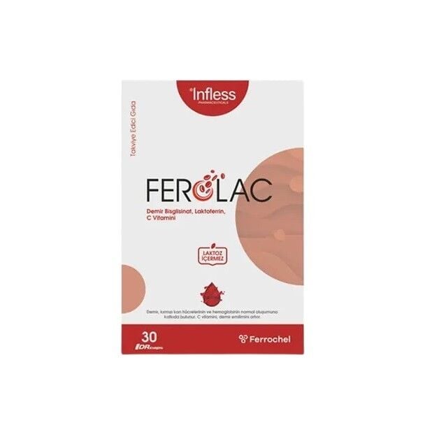 Infless Ferolac Iron Supplement with Vitamin C 30 Capsules