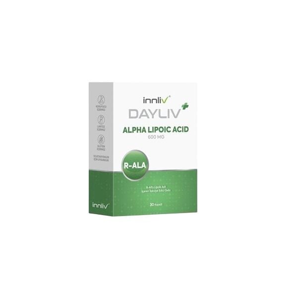 Innliv Dayliv Alpha Lipoic Acid 600 mg Dietary Supplement 30 Capsules