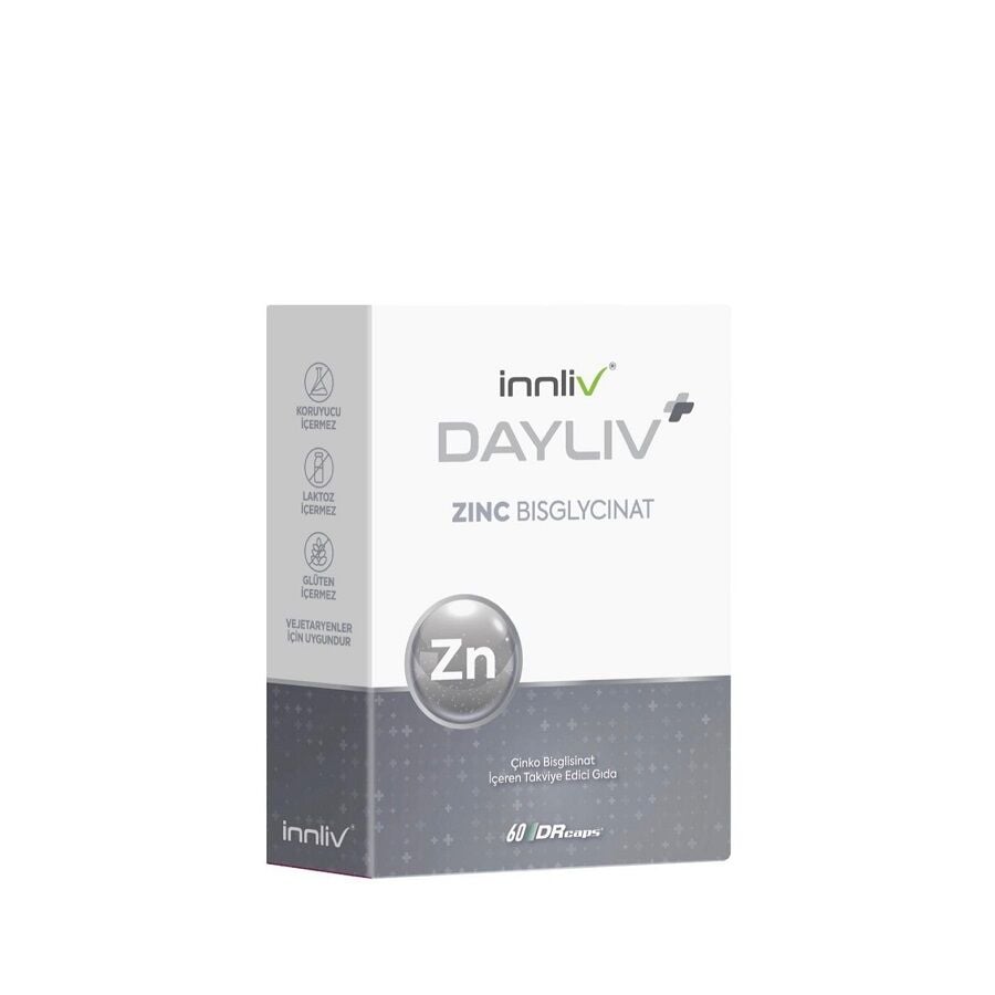 Innliv Dayliv Zinc Bisglycinate Daily Mineral Supplement 60 Capsules