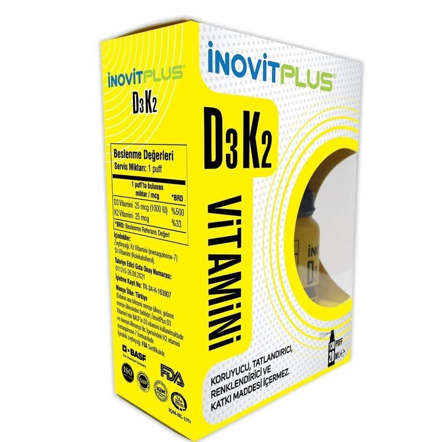 Inovitplus Vitamin D3K2 Spray Daily Support 20 ml