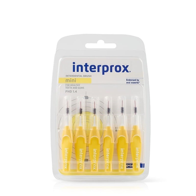 Interprox Interproximal Mini PHD 1.4 Interdental Brush Yellow 6 Pack