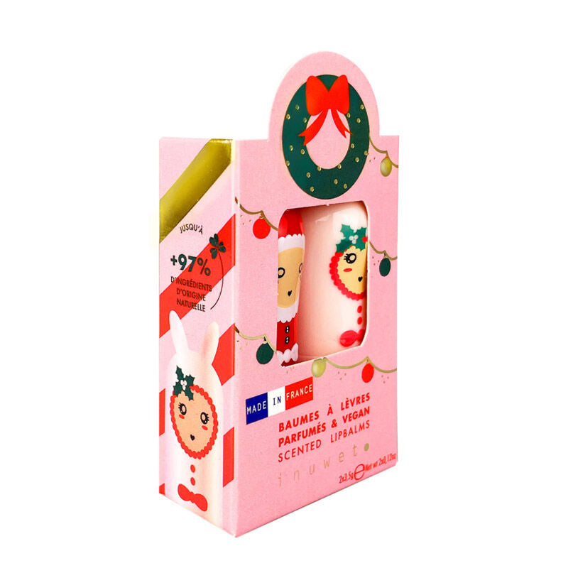 Inuwet Bow Figure Lip Balm Duo Mango & Cotton Candy 2x3.5g