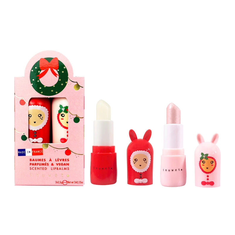 Inuwet Bow Figure Lip Balm Duo Mango & Cotton Candy 2x3.5g