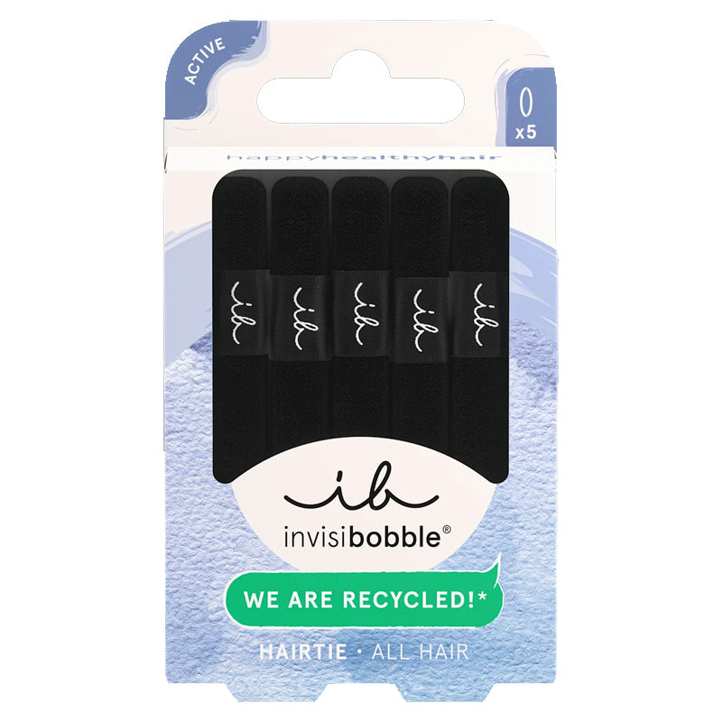 Invisibobble Black Hair Ties Traceless Hair Bands 5 Pack