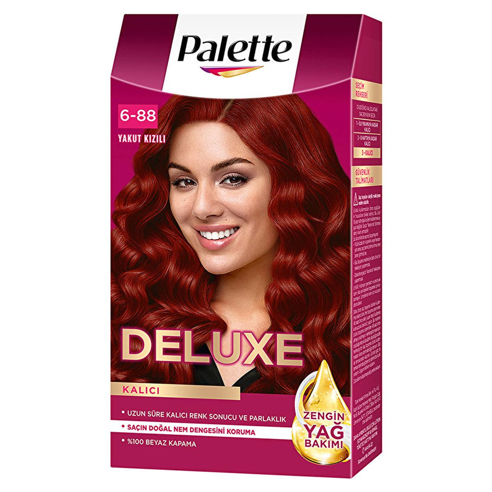 Palette Deluxe Yakut Kızılı Hair Dye - Long-Lasting Rich Ruby Red Hair Color - view 4