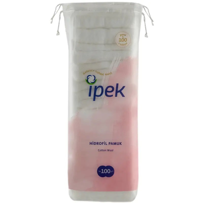 Ipek Pamuk Pure Cotton Wool Soft Pads for Sensitive Skin 100g