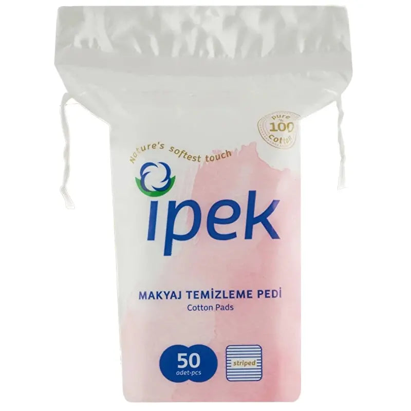 Ipek Pamuk Square Makeup Remover Cotton Pads 50 Count