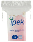 Ipek Pamuk Square Makeup Remover Cotton Pads 50 Count