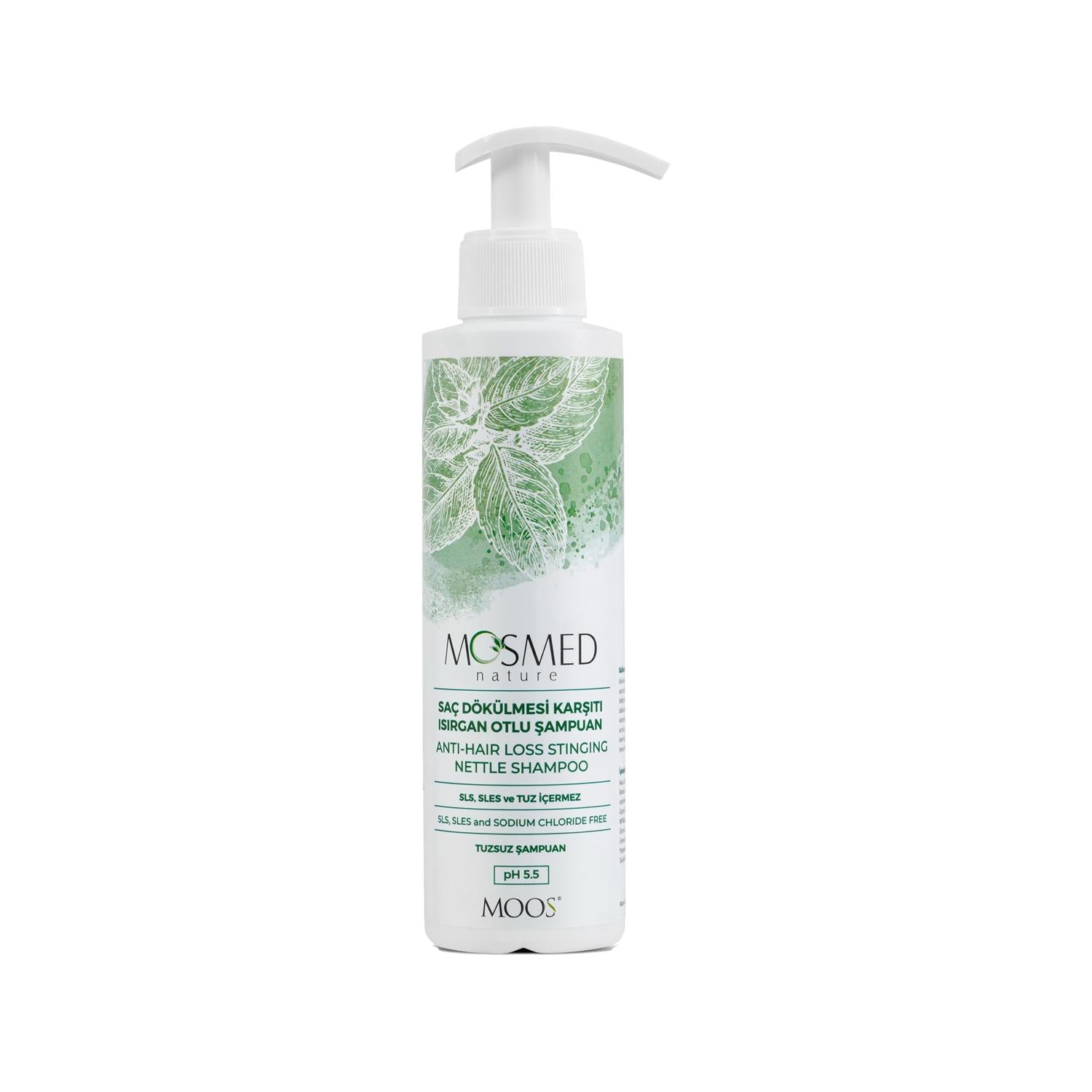 Moos Nettle Extract Shampoo for Hair Loss - 200ml, Anti Hair Fall, Natural Hair Care Moos Nettle Shampoo for Hair Loss hair loss shampoo, nettle extract shampoo, anti hair fall, Moos shampoo, natural hair care products, hair care, hair loss solution, nettle shampoo, organic hair products, hair growth shampoo