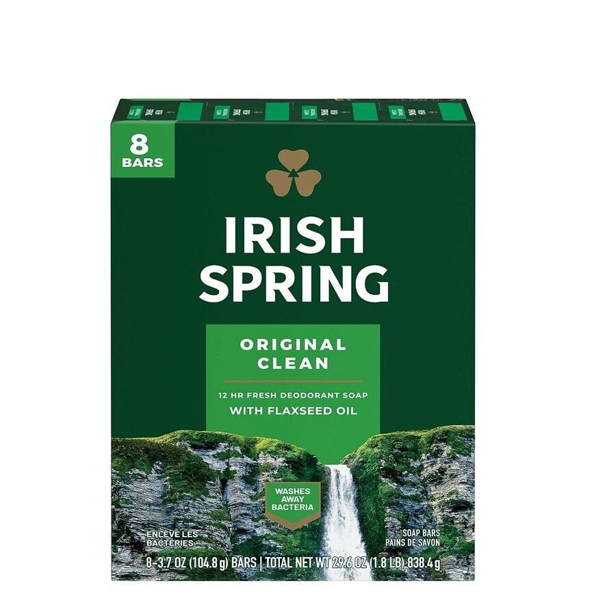 Irish Spring Deodorant Bar Soap Refreshing Clean 8-Pack