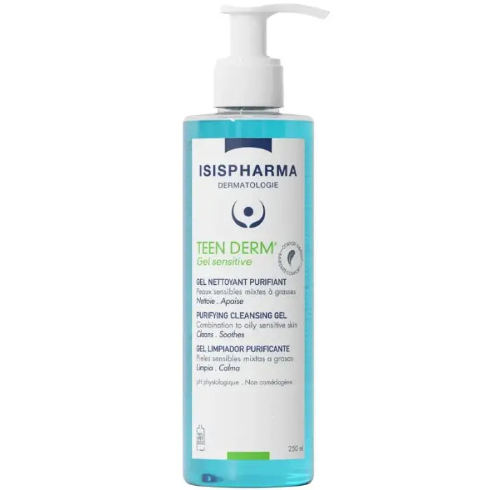 Isis Pharma Teen Derm Gel Sensitive Cleanser for Oily Skin 250 ml
