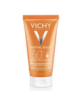 Vichy Capital Soleil SPF50+ Velvety Sunscreen Cream for Normal to Dry Skin - 1.69 fl oz, Paraben-Free, Water-Resistant Vichy Capital Soleil SPF50+ Sunscreen Cream - High Protection for Normal to Dry Skin Sunscreen Cream, SPF 50+, Vichy Capital Soleil, Normal to Dry Skin, UVA and UVB Protection, Paraben-free Sunscreen, Water-Resistant, Sunscreen for Sensitive Skin, Anti-Aging Sunscreen, Broad Spectrum Sunscreen, Facial Sunscreen, Daily Sun Protection