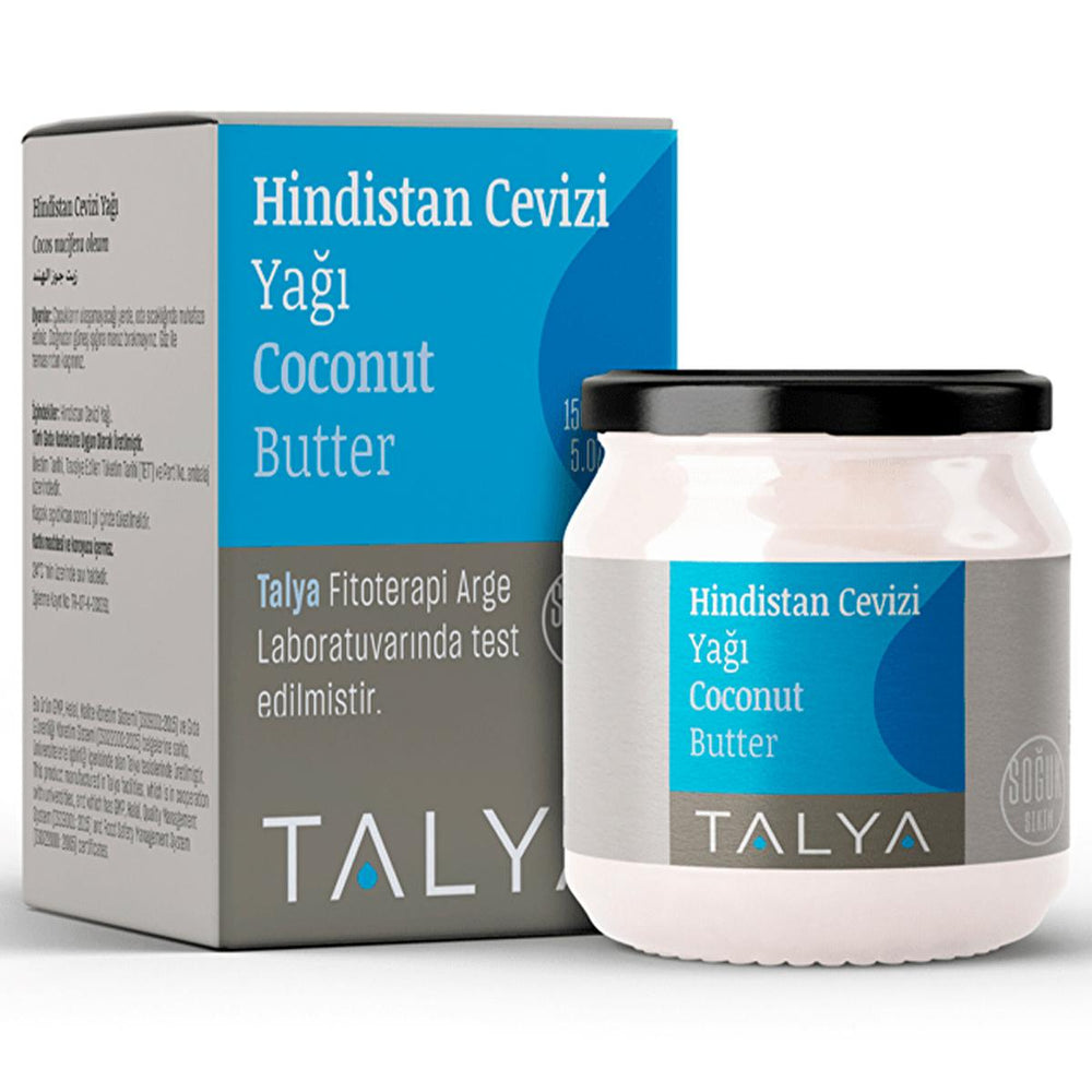 Talya Solid Coconut Oil for Skin and Hair Care - 150 ml, Natural Moisturizing for Daily Routines - Face Cream