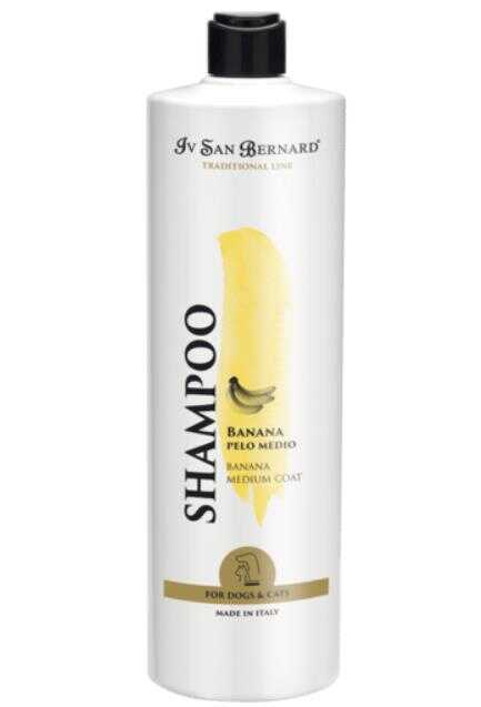 Iv San Bernard Banana Shampoo for Medium Coats, Cats & Dogs 500 ml