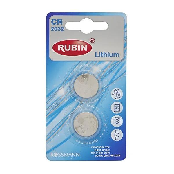 Rubin Lithium Button Cell Batteries CR2032 - Pack of 2, Long-Lasting Power for Watches, Calculators & Remote Controls Rubin CR2032 Lithium Button Cell Batteries - Pack of 2 Lithium Button Cell Batteries, CR2032 Batteries, Rubin Batteries, Replacement Batteries, Button Cell Batteries, Batteries for Watches, Batteries for Calculators, Batteries for Remote Controls, Long-Lasting Batteries, Reliable Batteries, Pack of 2 Batteries, Small Electronic Device Batteries