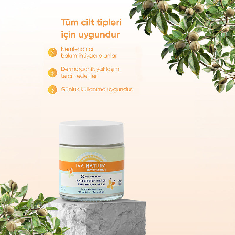 Iva Natura Stretch Mark Care Cream for Skin Elasticity 100 ml