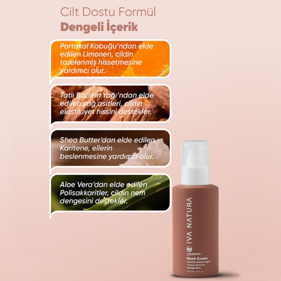 Iva Natura Orange Bark Hand Cream Moisturizing Formula 125 ml