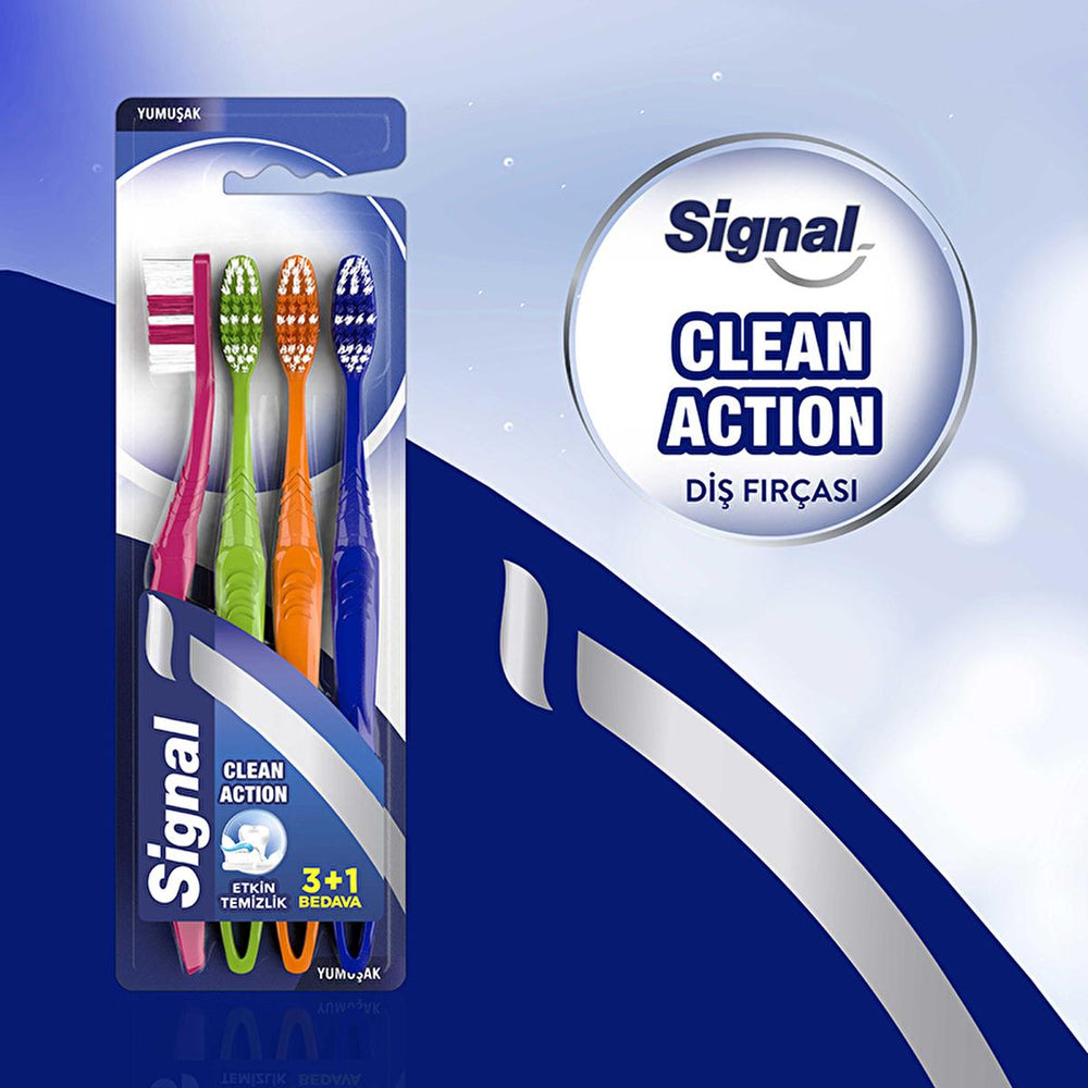 Signal Soft Bristle Manual Toothbrush - Gentle Oral Care, Ergonomic Design for Effective Teeth Cleaning - view 5