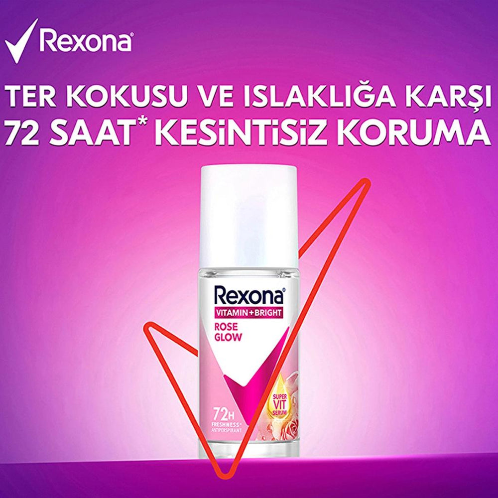 Rexona Rose Glow Vitamin + Bright Roll-On Deodorant 45 ml