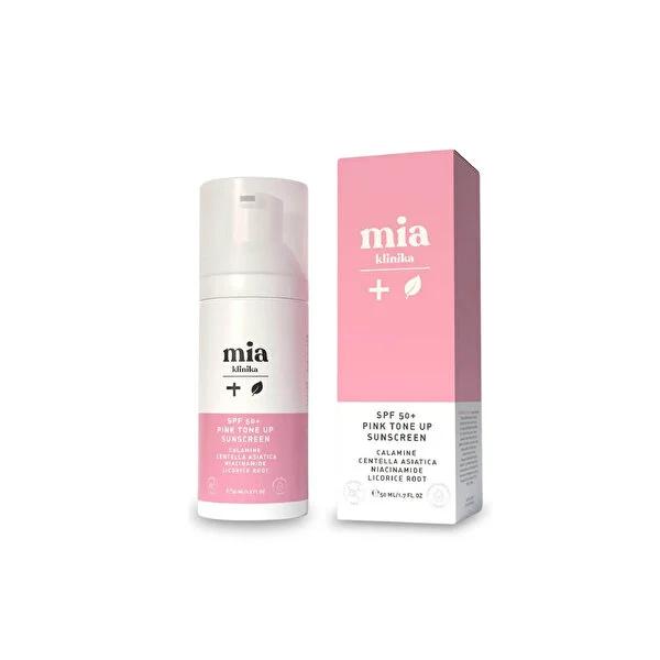 Mia Klinika Tone Up Ton Eşitleyici Pembe Yüz Güneş Kremi SPF50 - Pink Tone Up Sunscreen for All Skin Types Mia Klinika SPF50 Tone Up Sunscreen - Sun Protection & Even Skin Tone Sunscreen SPF 50+, Tone-up sunscreen, Pink sunscreen, Centella Asiatica skincare, Niacinamide skincare, Sun protection for all skin types, Skincare, Sun care, SPF 50+, Tone up effect, Pink tone up, Sensitive skin, Nourishing ingredients, Daily sun protection, Outdoor activities, Makeup base, All skin types, Inclusive skincare