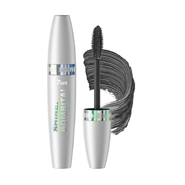 7Days Shine Bombita Maskara - Vegan Volume & Curl Mascara for Dramatic Lashes, Black Vegan Volume Mascara - 7Days Shine Bombita Maskara Vegan Mascara, Volume Mascara, Curling Mascara, Black Mascara, Long Lasting Mascara, Cruelty-Free Cosmetics, Dramatic Lashes, Silikon Brush Mascara, XXL Volume Mascara, Beauty Essentials, Makeup for Eyes, Eye Makeup, Cosmetic Products, Vegan Beauty Products, Black Beauty Products