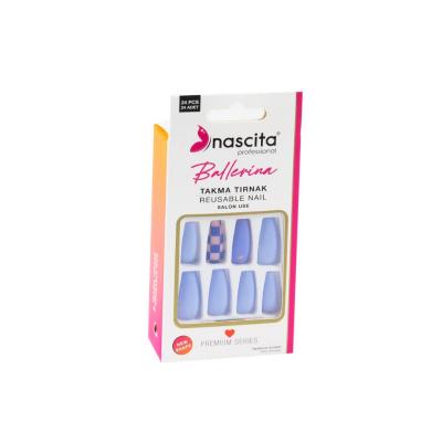 Nascita Ballerina Colorful False Nails for Instant Manicure 24pc