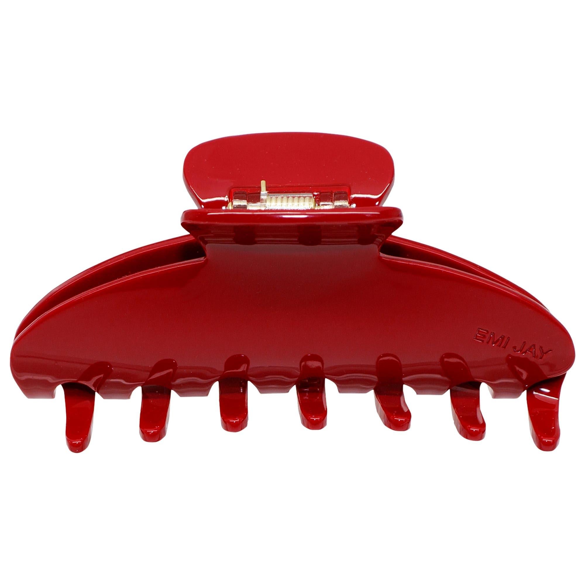 Emi Jay Big Effing Clip Cherry Kiss: Large Hair Claw Clip for Thick, Curly Hair - Biodegradable, Strong Hold Fashion Accessory Emi Jay Cherry Kiss Hair Claw: Big Clip for Thick Hair hair claw clip, large hair clip, biodegradable hair clip, hair accessories for thick hair, hair clip for curly hair, fashion hair clip, cherry red hair clip, Emi Jay hair clip, big claw clip, strong hold hair clip, hair accessories, hair clip, claw clip, eco-friendly hair clip, sustainable hair accessory, hair styling, hair fash