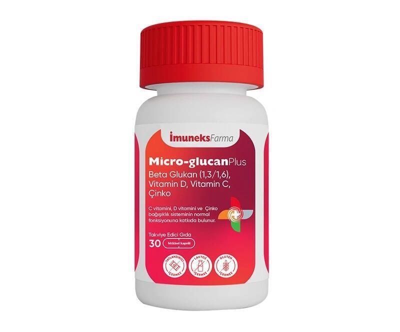 Imuneks Beta-Glucan Immune System Support Supplement with Vitamin C, D &amp; Zinc - 30 Capsules Imuneks Beta-Glucan Immune Support Supplement Beta-Glucan Supplement, Immune System Support, Dietary Supplement, Vitamin C, Vitamin D, Zinc Supplement, Natural Immune Booster, Health Supplement, Immune Health, Dietary Support, Natural Health, Wellness Supplement, Immune Boosting, Supplement for Immune System, Health and Wellness