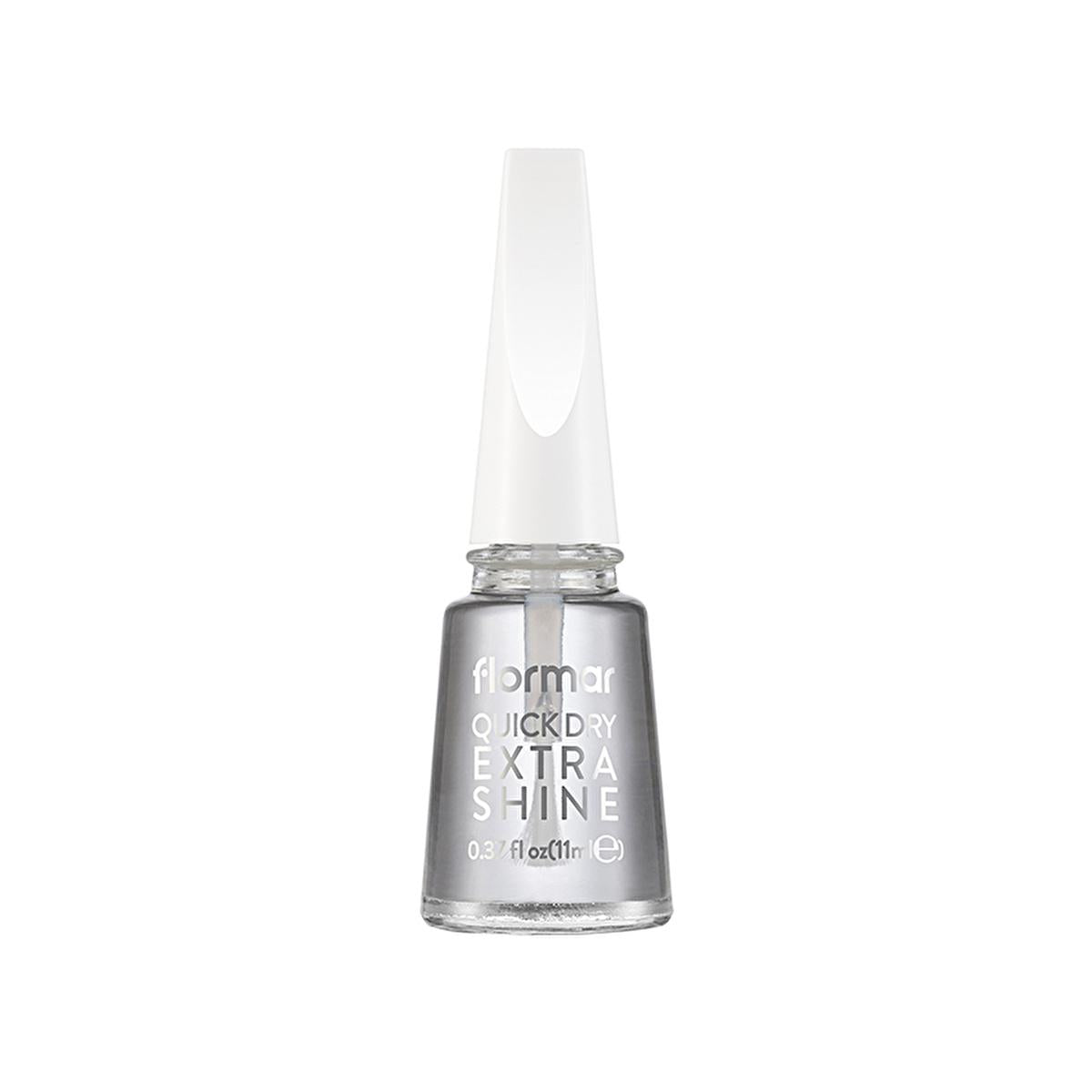 Flormar Quick Dry Extra Shine Nail Polish Top Coat - Fast Drying, High Gloss Finish for Long-Lasting Nail Polish Flormar Quick Dry Extra Shine Top Coat - Fast Drying & High Gloss nail polish top coat, quick dry nail polish, extra shine nail top coat, Flormar Quick Dry Extra Shine, protective nail polish top coat, nail care, beauty products, cosmetics, nail polish, manicure, nail art, long-lasting nail polish, high shine nail polish, nail protection