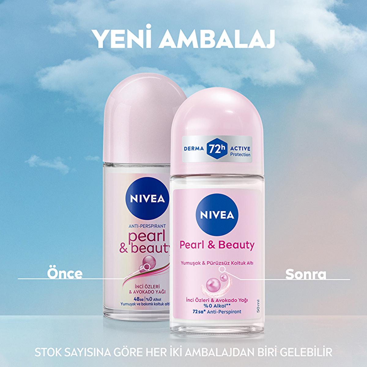 Nivea Women's Roll-on Deodorant Pearl & Beauty - Long Lasting Anti-Perspirant Protection Nivea Pearl & Beauty Deodorant - 72hr Protection Nivea Deodorant, Women's Roll-on Deodorant, Pearl & Beauty Deodorant, Long-lasting Deodorant, Anti-perspirant Deodorant, Sensitive Skin Deodorant, Natural Ingredients, Alcohol-Free, Non-Sticky Deodorant, Dermatologically Tested, Women's Personal Care, Underarm Care, Freshness, Confidence, Daily Use, Active Lifestyle