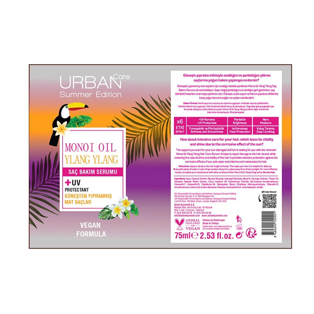 Urban Care Monoi &amp; Ylang Ylang Sun Recovery Hair Serum 75 ml