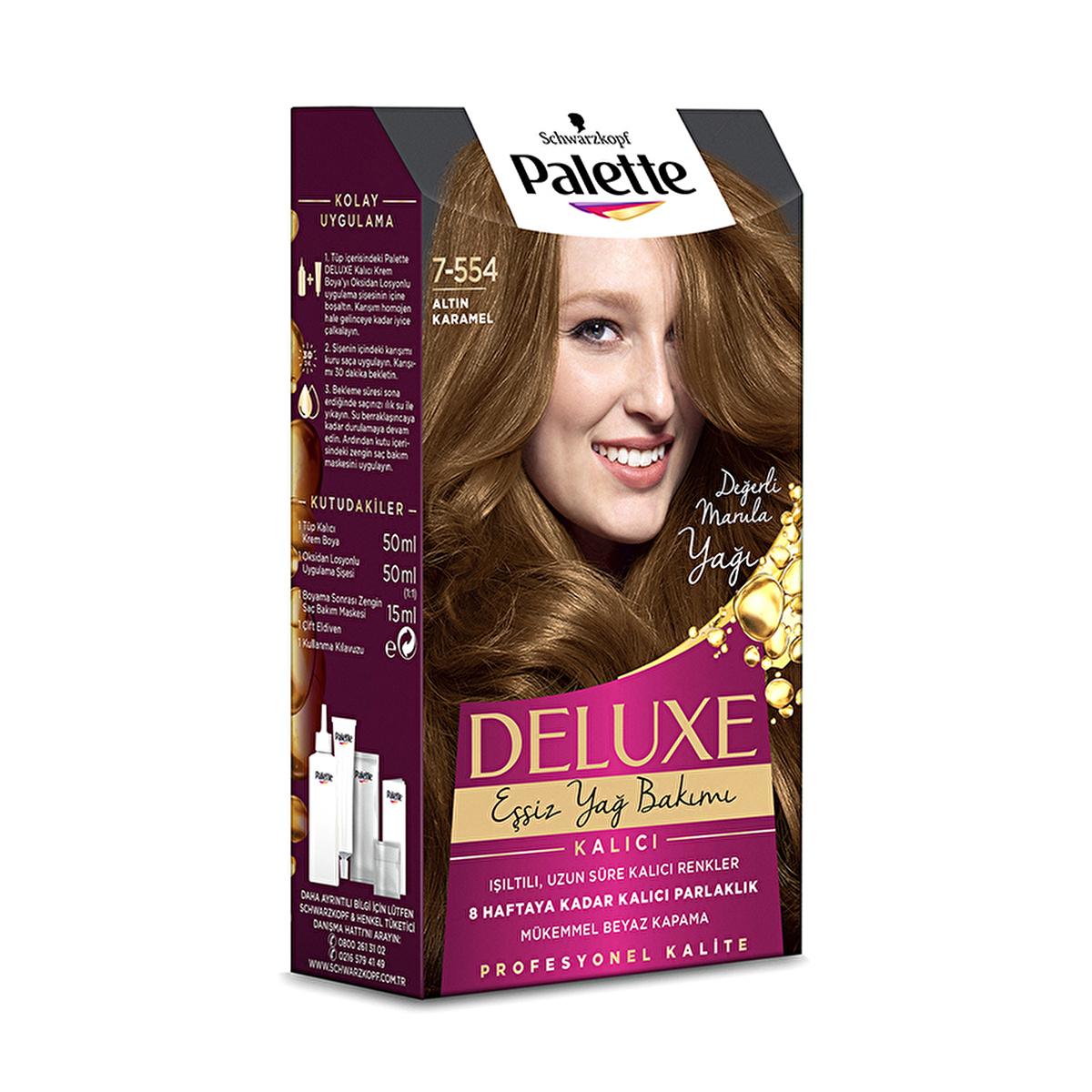 Palette Deluxe 7-554 Golden Caramel Hair Dye: Rich, Long-Lasting Color &amp; Shine - At Home Permanent Hair Color Palette Deluxe Golden Caramel Hair Dye: Long Lasting Color &amp; Shine hair dye, hair color, permanent hair dye, Palette Deluxe hair dye, golden caramel hair dye, long lasting hair color, hair color with shine, at home hair color, hair coloring, hair treatment, golden hair, caramel hair, radiant hair, shiny hair, nourishing hair dye, vibrant hair color, beauty, personal care, women&#39;s hair, color treatme