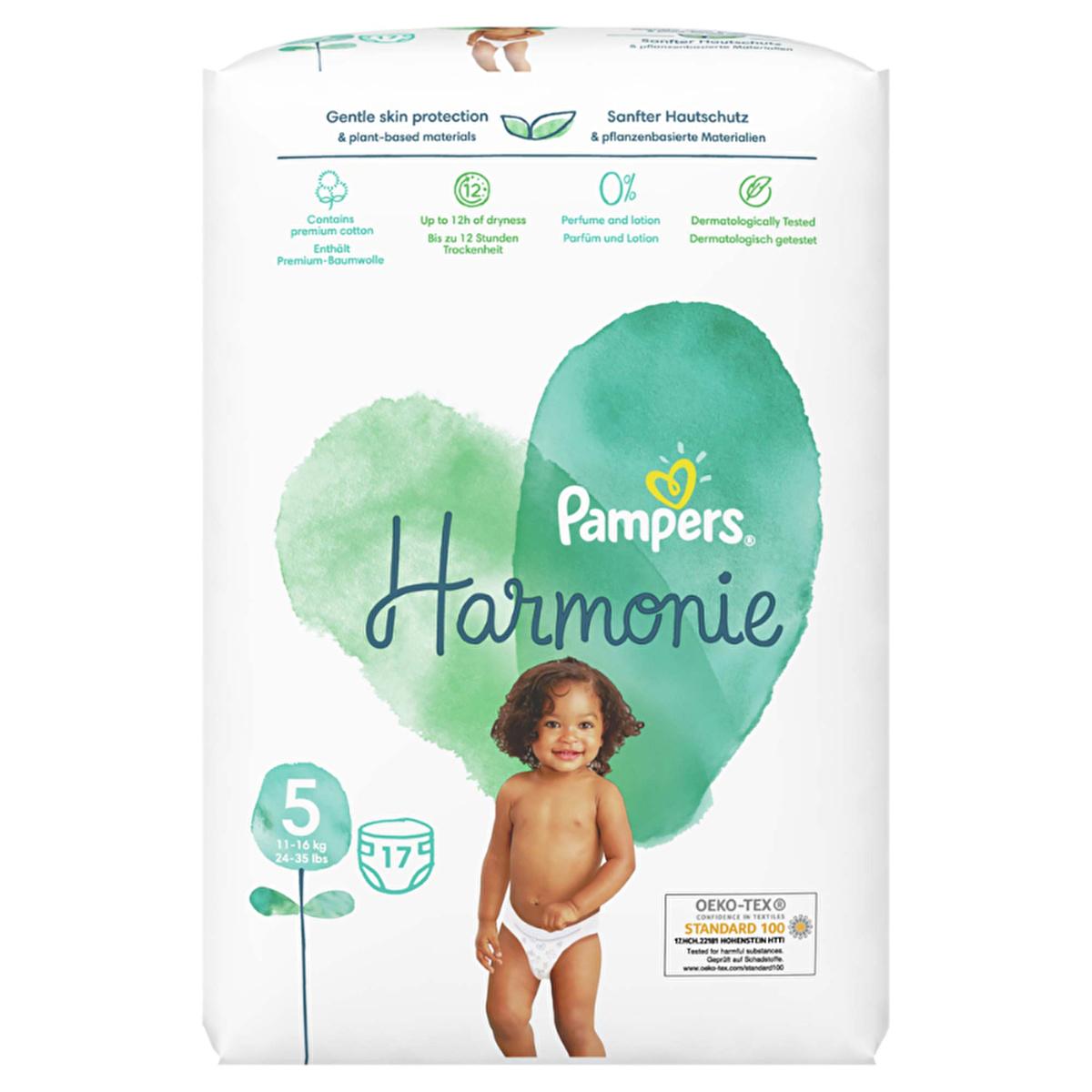 Prima Harmonie Baby Diapers Size 5, 17 Count - Hypoallergenic, Eco-Friendly, Premium Cotton Diapers for Sensitive Skin Prima Harmonie Baby Diapers Size 5 - Hypoallergenic & Eco-Friendly Baby diapers, Hypoallergenic diapers, Eco-friendly diapers, Premium cotton diapers, Overnight diapers, Size 5 diapers, Prima Harmonie, Plant-based diapers, Diapers for sensitive skin, Dermatologically tested diapers