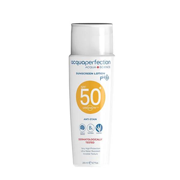 Acqua Perfection Sunscreen Lotion SPF50 - Anti-Aging, Lightweight, Non-Greasy Sun Protection for Daily Use Acqua Perfection Sunscreen Lotion SPF50 - Anti-Aging Sun Protection sunscreen lotion SPF50, UVA and UVB protection, anti-aging sunscreen, lightweight sunscreen, non-greasy sun protection, daily skincare, sunburn prevention, premature aging prevention, cosmetic, skincare, sun care, outdoor protection