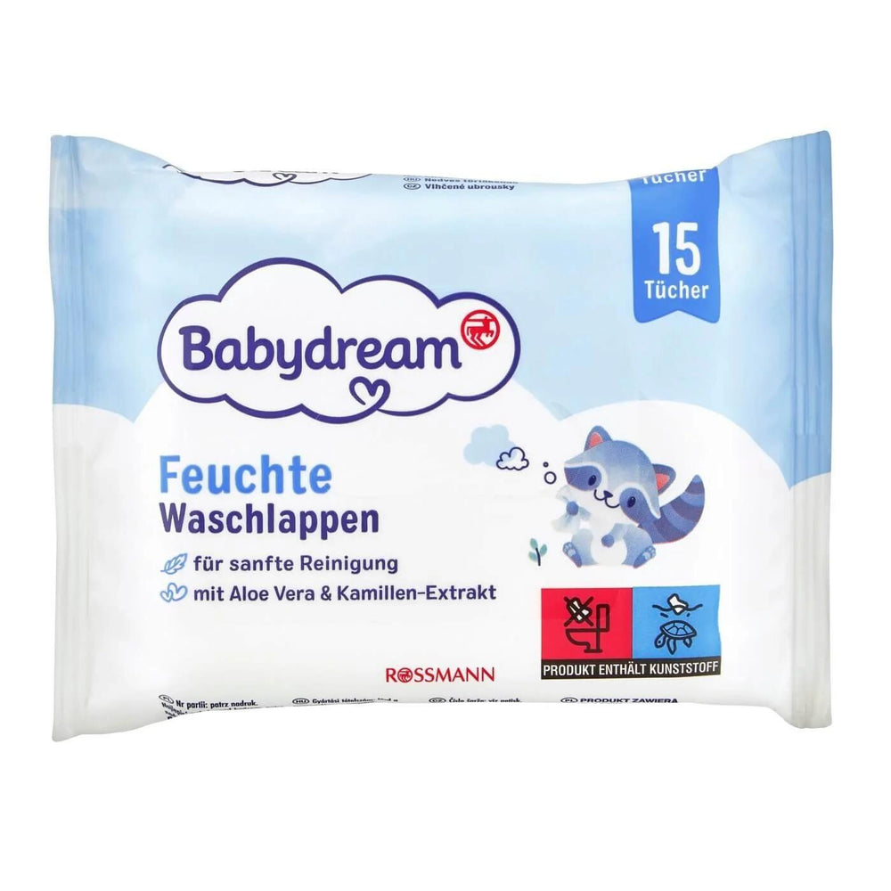 Babydream Sensitive Baby Wipes with Aloe Vera 15 Count