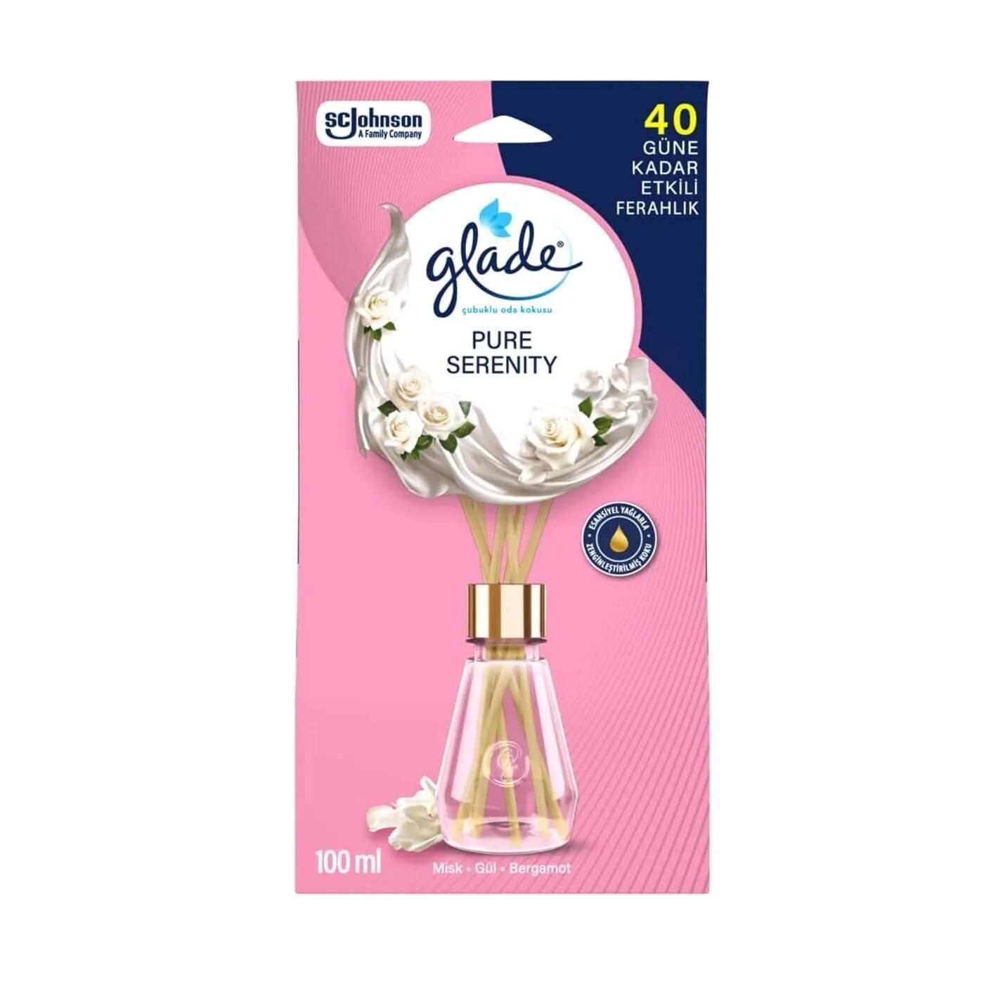 Glade Pure Serenity Reed Diffuser for Continuous Home Fragrance 100ml