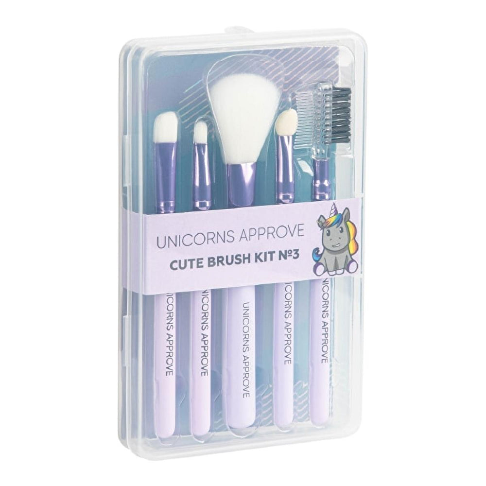 Soda Unicorns - Cute 5-Piece Makeup Brush Set for Beginners & Makeup Enthusiasts - Makeup Brush