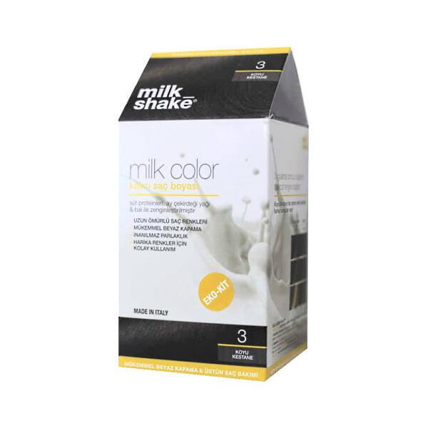 Milk Shake 3 Dark Chestnut Hair Dye - Easy At-Home Application, Long-Lasting Color - Hair Dye
