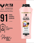 Gliss Split Hair Miracle Repairing Shampoo for Damaged Hair - Silicone-Free, Nourishing, and Split End Repair - - Shampoo
