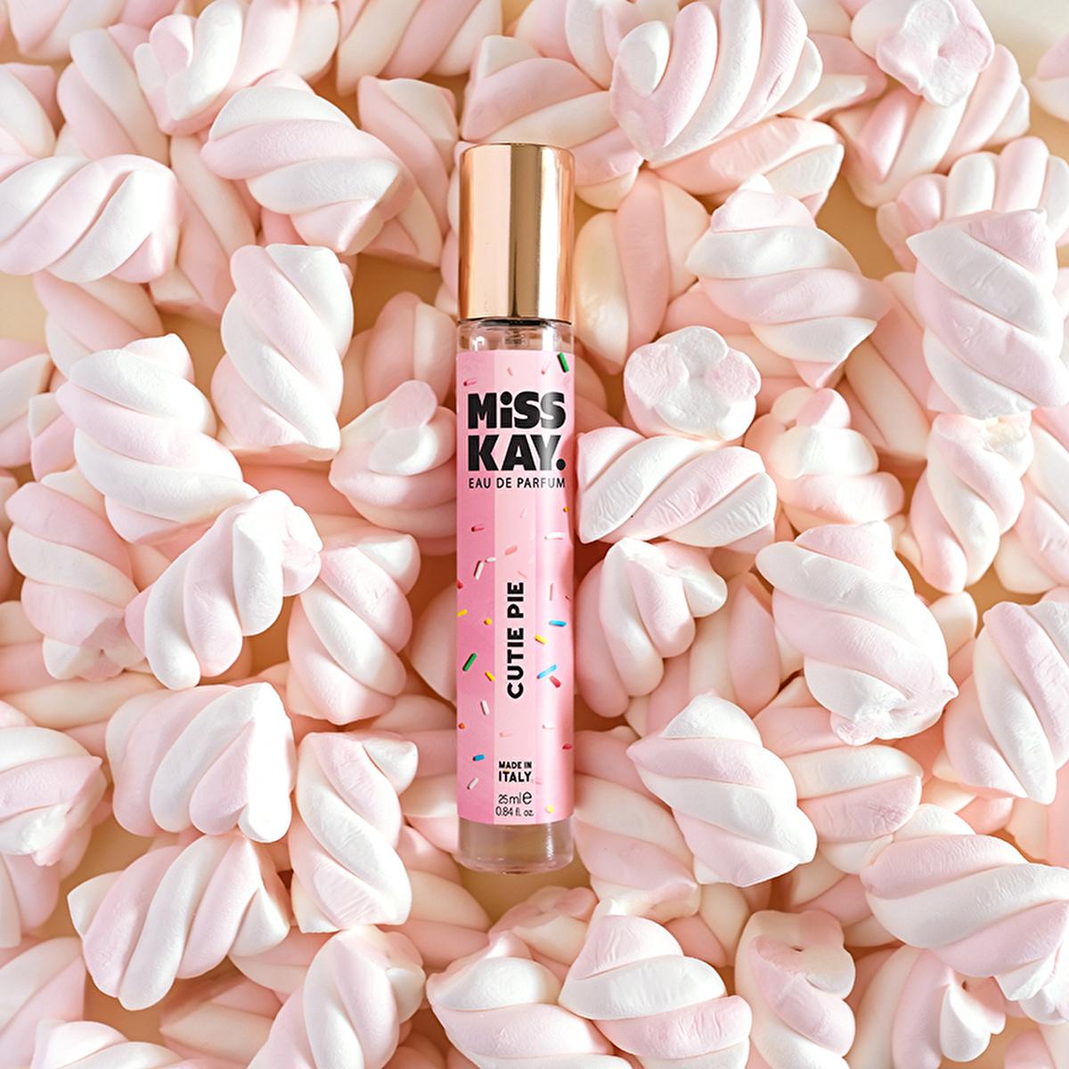 Miss Kay Women's Perfume - Cutie Pie EDP 25ml, Sweet Vanilla Fragrance for Women Miss Kay Cutie Pie EDP 25ml Women's Perfume Women's Perfume, EDP, Vanilla Fragrance, Sweet Perfume, Compact Perfume, Miss Kay Cutie Pie, Kadın Parfüm, 25ml Perfume, Feminine Scents, Dessert-Inspired Fragrances, Everyday Perfume, Gift Ideas for Her