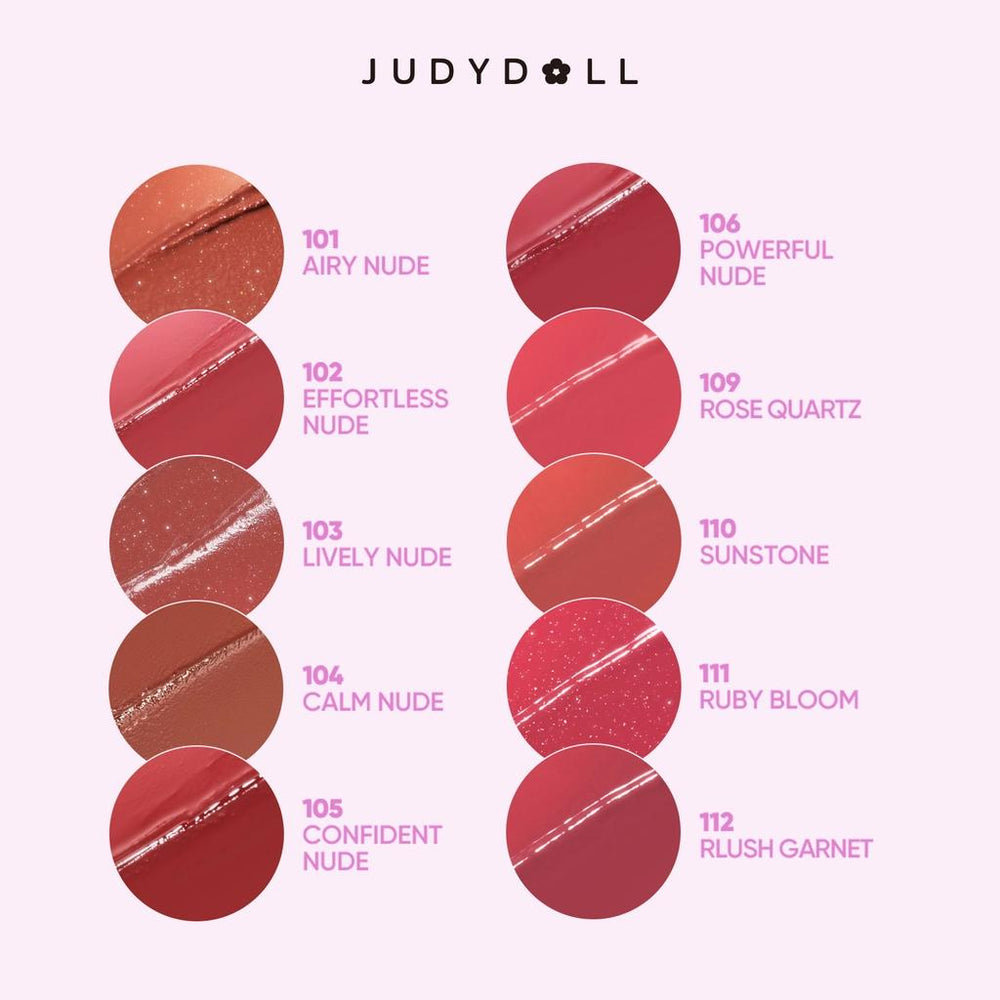 Judydoll Stay Shine PDRN Moisturizing Semi-Gloss Lipstick 105