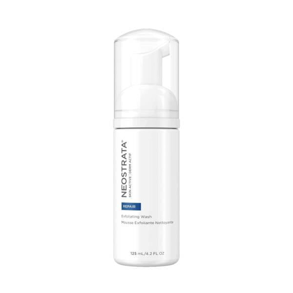 neostrata exfoliating wash 125ml front view, neostrata exfoliating wash 125ml back view, neostrata exfoliating wash foam texture Neostrata Exfoliating Wash - Gentle Foaming Cleanser | 4.2 fl oz Neostrata Exfoliating Wash | 125ml Cleanser neostrata, exfoliating-wash, facial-cleanser, sensitive-skin, soap-free, gentle-cleanser, ai-generated, daily-cleanser, makeup-remover, skin-care