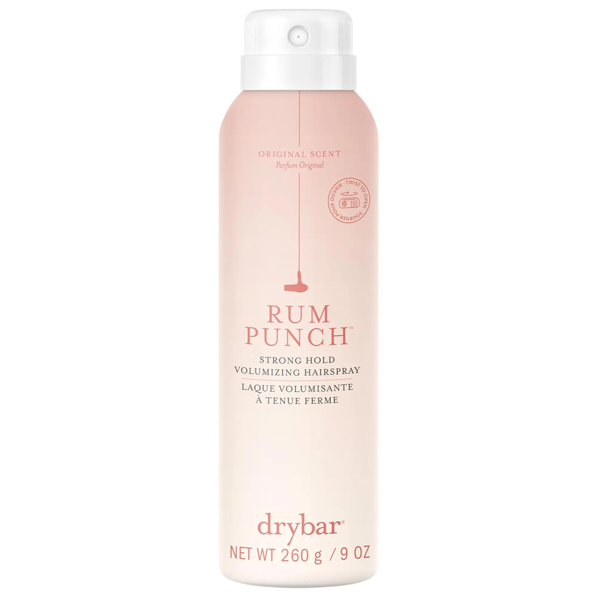 Drybar Rum Punch Strong Hold Volumizing Hairspray - Long-Lasting Hold, Vegan, Cruelty-Free Hair Care Drybar Rum Punch Volumizing Hairspray - Long-Lasting Hold & Volume volumizing hairspray, strong hold hairspray, cruelty-free hair care, vegan hair products, sulfate-free hairspray, long-lasting hold, hair volume enhancer, clean beauty, gluten-free hair care, Drybar, hair styling products, vegan beauty products