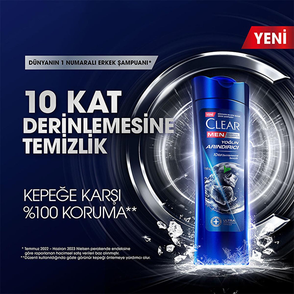 Clear Men Charcoal Dandruff Shampoo - Deep Cleansing Formula for Men | 350 ml - view 6
