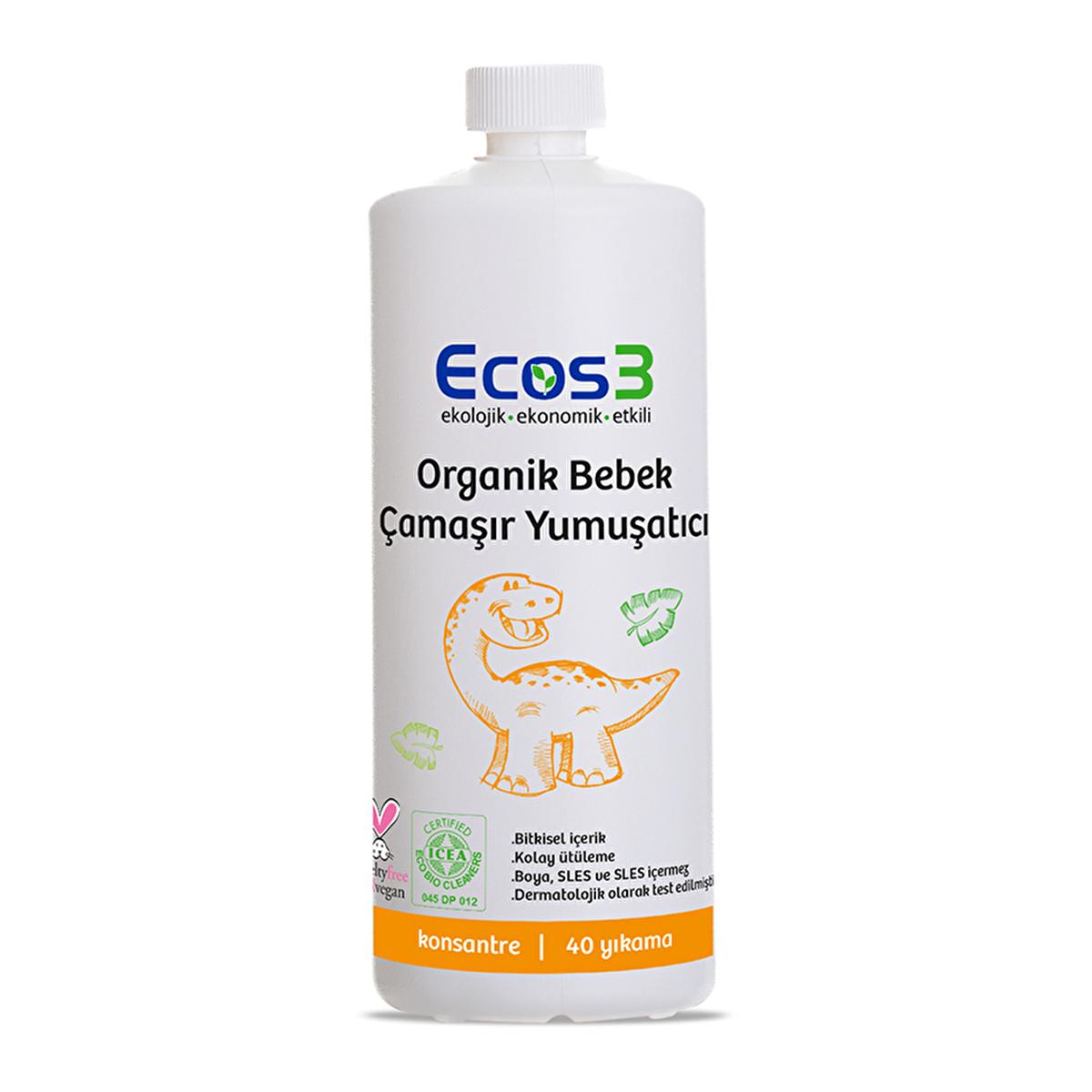 Ecos3 Organic Baby Fabric Softener - Eco-Friendly, Vegan Certified, Concentrated Formula for 40 Washes Ecos3 Organic Baby Fabric Softener - Eco-Friendly & Vegan organic baby fabric softener, eco-friendly laundry softener, vegan certified baby care, concentrated fabric softener, biodegradable laundry products, baby laundry, eco-friendly baby products, gentle fabric softener, natural baby care, sustainable living, cruelty-free baby products
