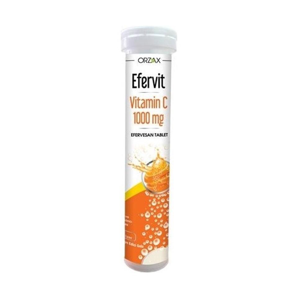Efervit Vitamin-C 1000 mg Effervescent Tablets - Boosts Immune System, Orange Flavored Dietary Supplement - image 2