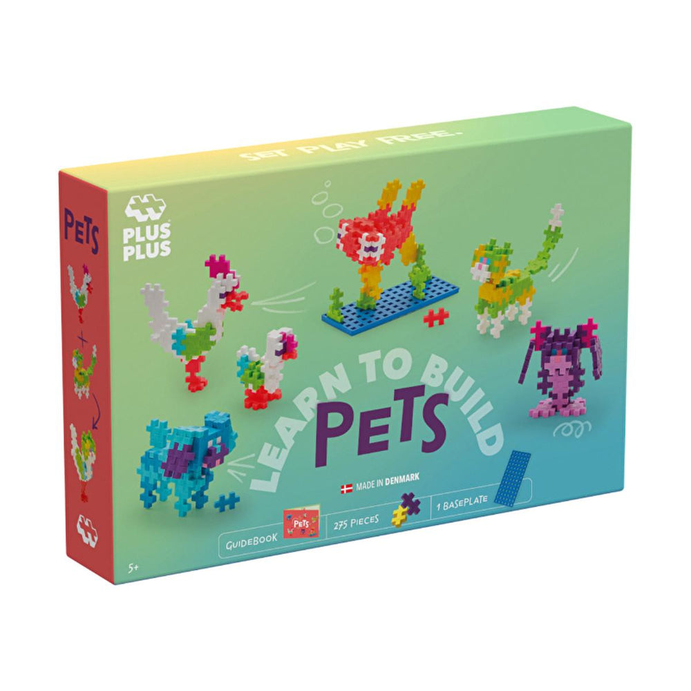 Plus Plus Construction Toy Set for Kids - 275 Piece Pet Theme Educational Building Blocks - Toy